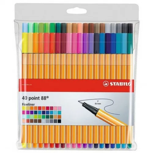 Marcador Stabilo 0.4Mm 8840-1 40 Peças