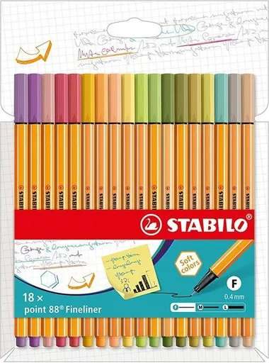 Marcador Stabilo Set Neon 8818-22 18 Peças