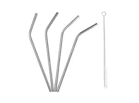 Canudo Inoxidável Stainless Ca165 com Limpador 5 Peças