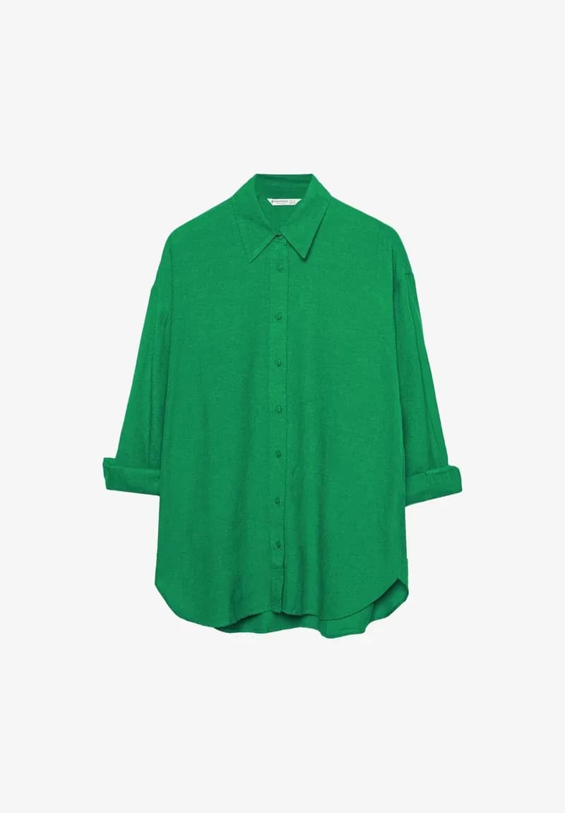 Camisa Verde L Stradivarius 6052 524 552