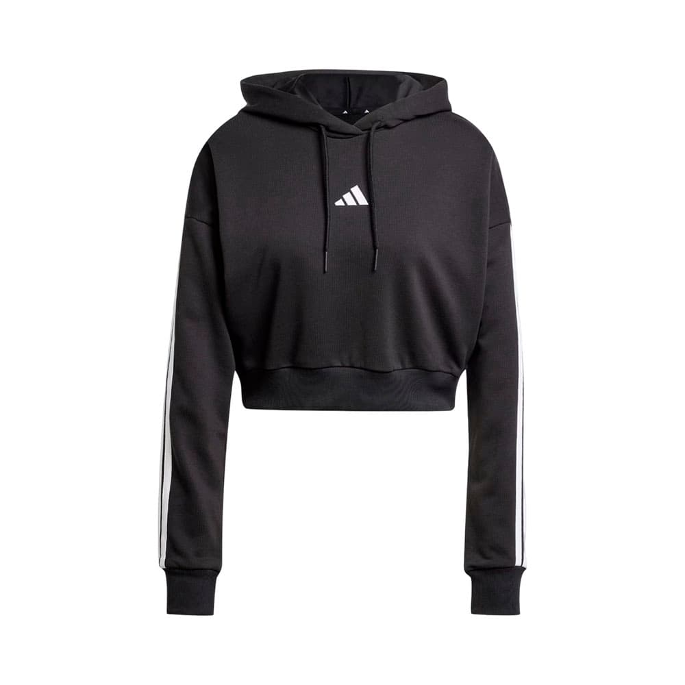 Moletom Adidas Essentials 3 Stripes French Terry Crop Feminino