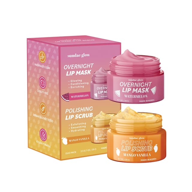 Sundae Glow Duo Set Esfoliante e Máscara Labial - Manga V / Melancia