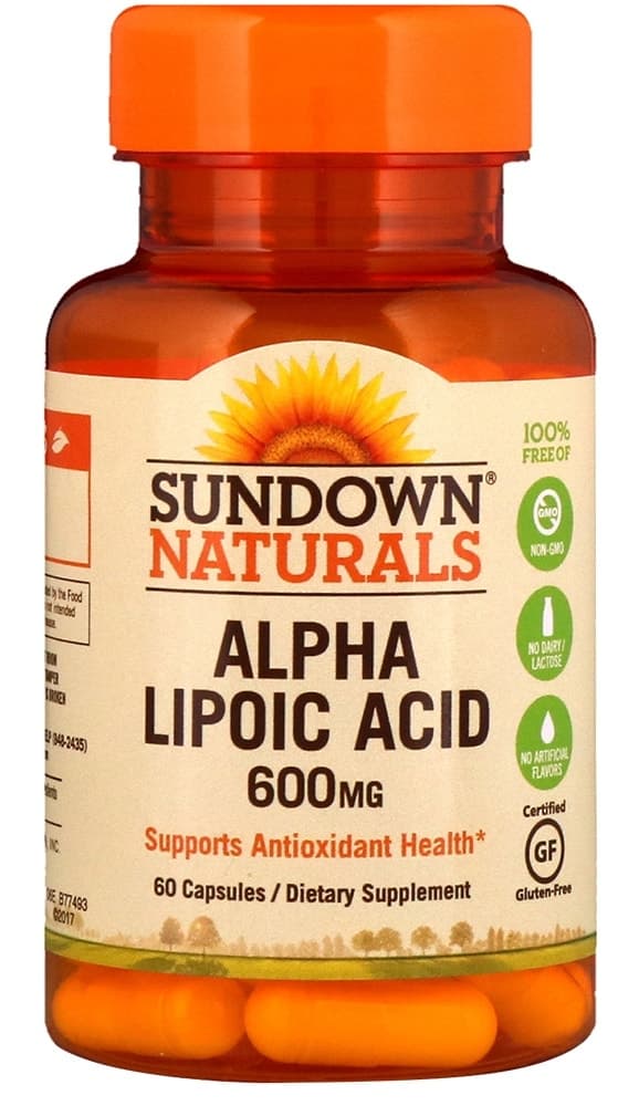 Ácido Alfa-Lipoico Sundown Naturals 600MG (60 Cápsulas)