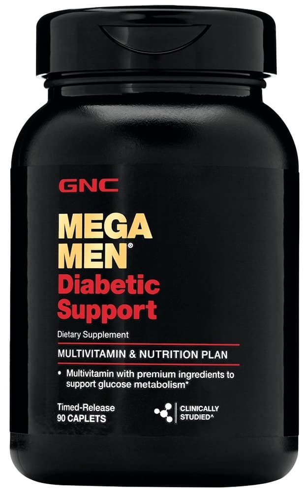 Suplemento Dietético Gnc Mega Men Diabetic Support 90 Cápsulas