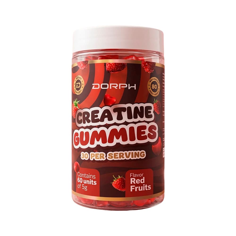 Suplemento Dorph Creatine Gummies Frutas Vermelhas 60 Unidades