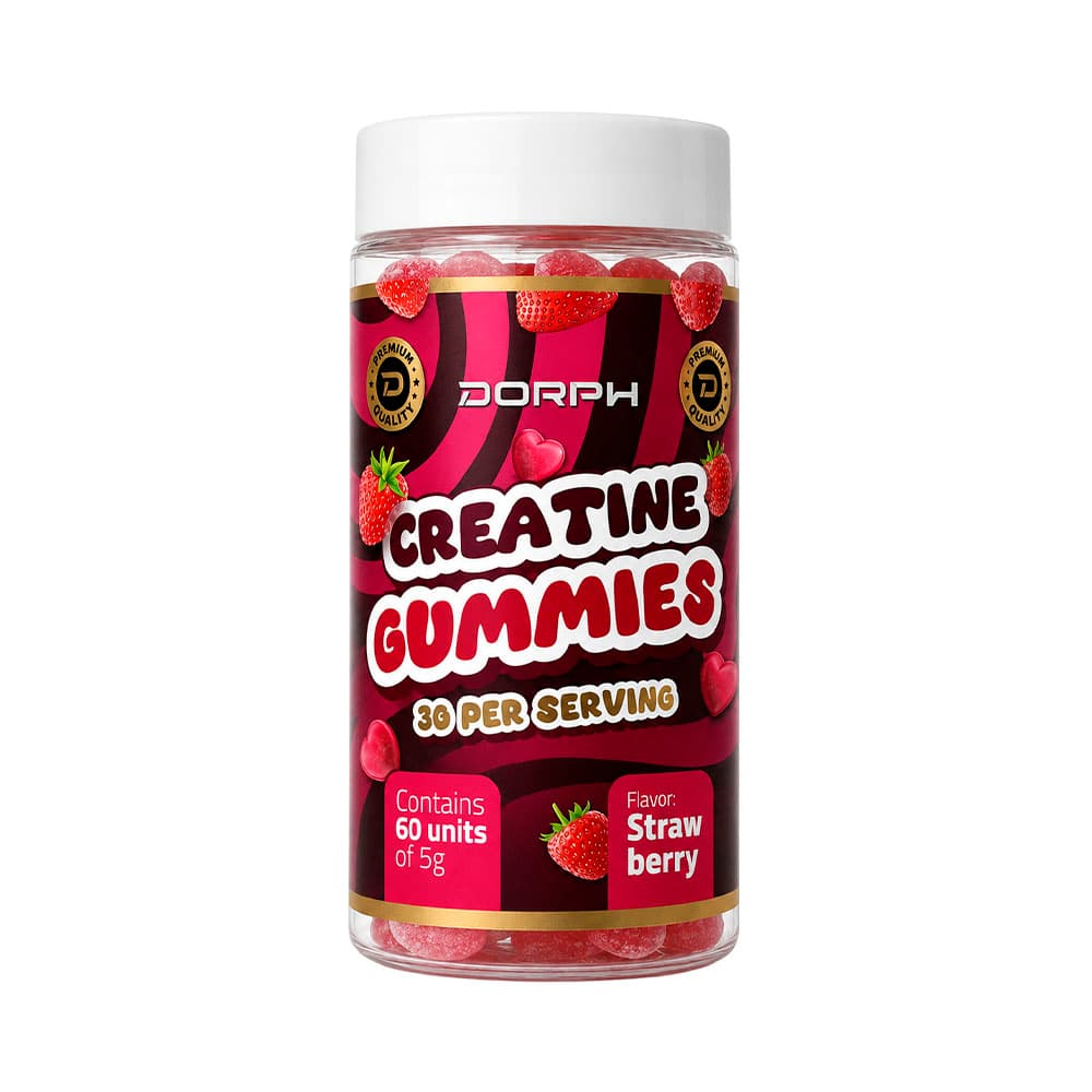 Suplemento Dorph Creatine Gummies Morango 60 Unidades