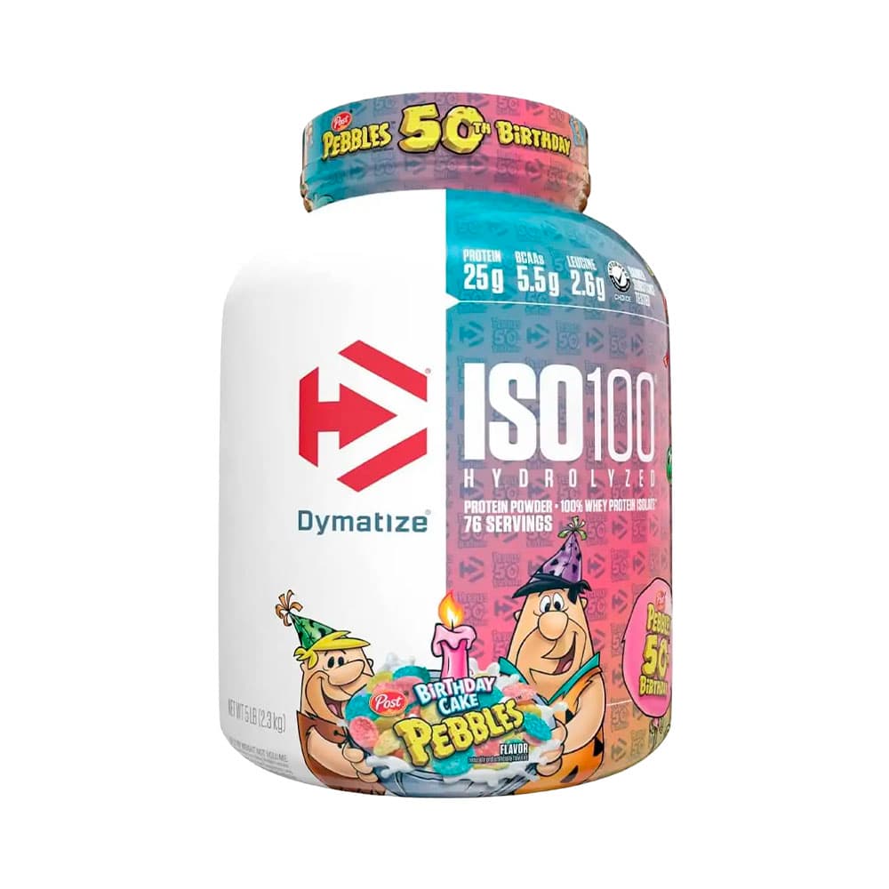 Suplemento Dymatize Iso100 Hydrolyzed Birthday Cake Pebbles 2.3Kg