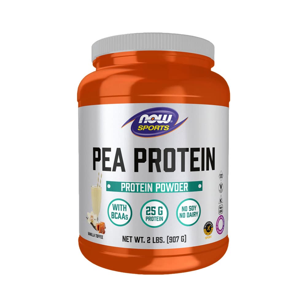 Suplemento Now Pea Protein Baunilha Toffee 907G