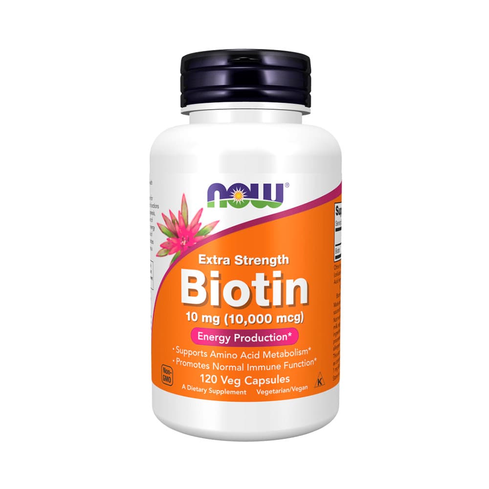 Suplemento Now Sports Biotin 10MG 120 Cápsulas