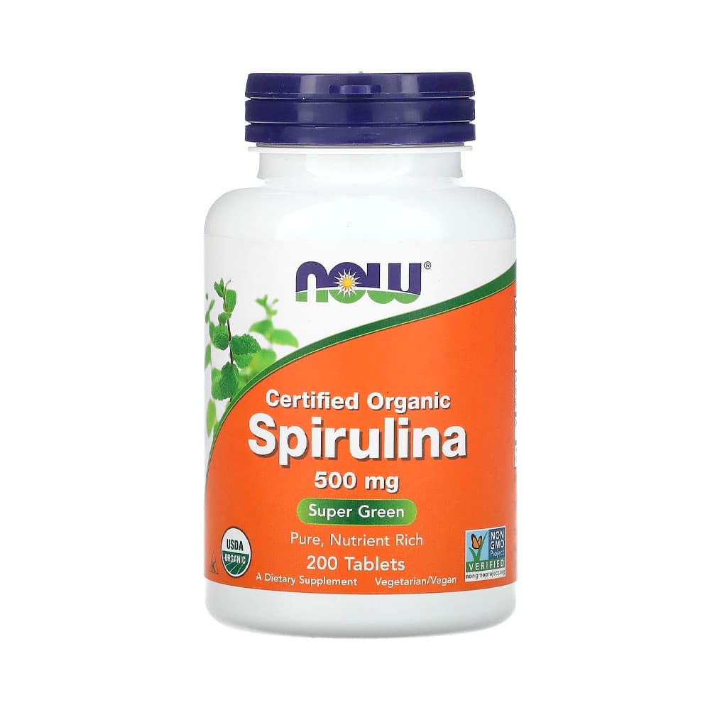 Suplemento Now Sports Spirulina 500MG 200 Pastilhas