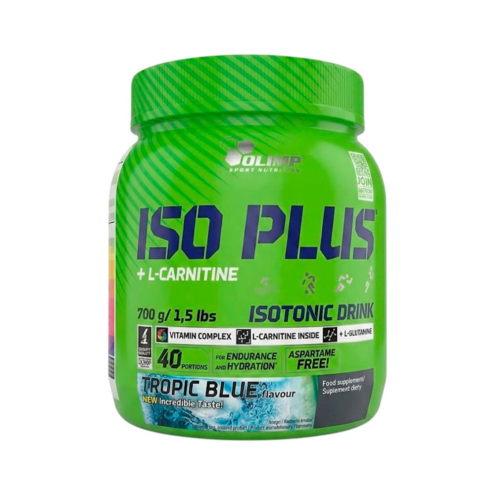 Suplemento Olimp Sport Nutrition Iso Plus + L-Carnitine Tropic Blue 700GR