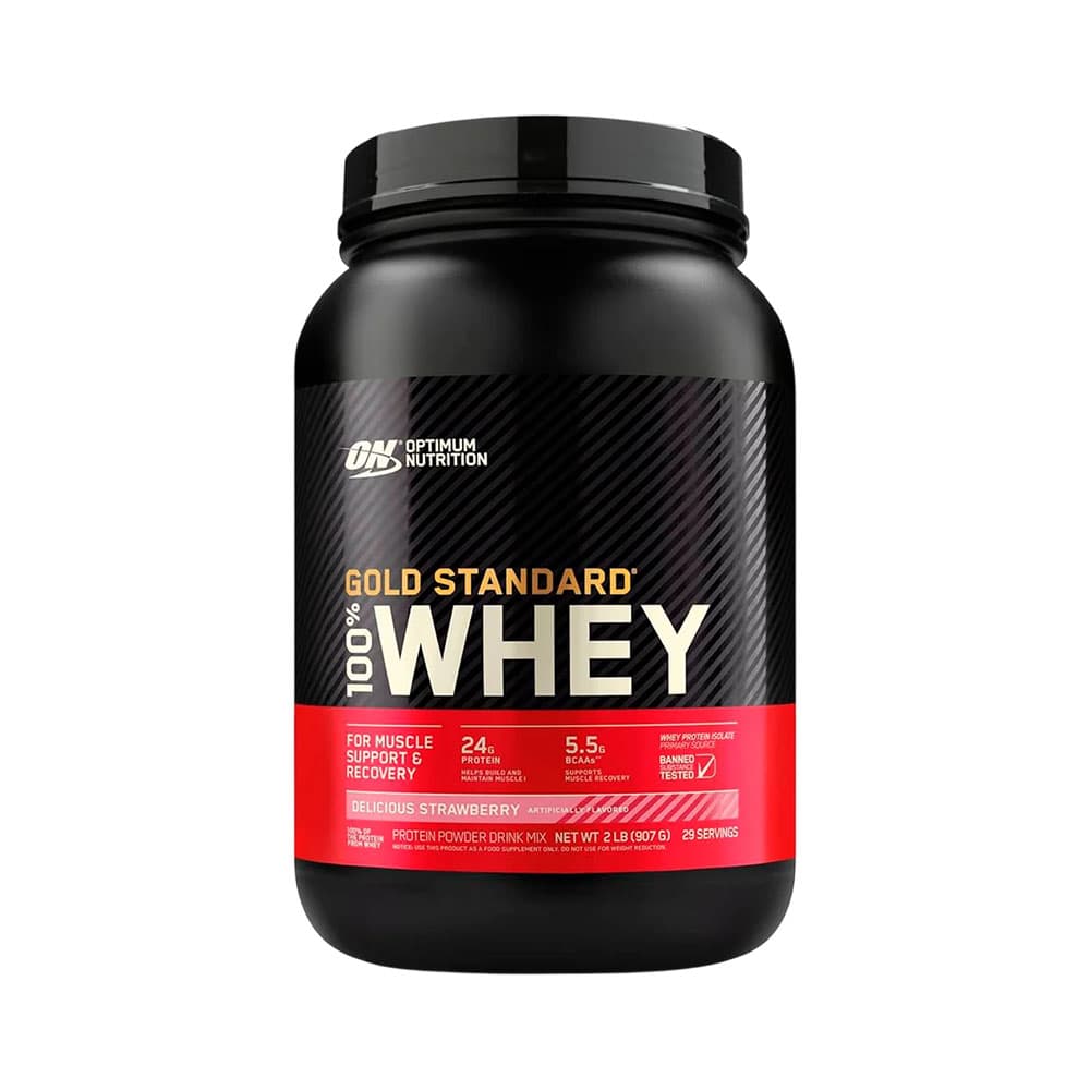 Suplemento Optimum Nutrition Gold Standard 100% Whey Morango 907G