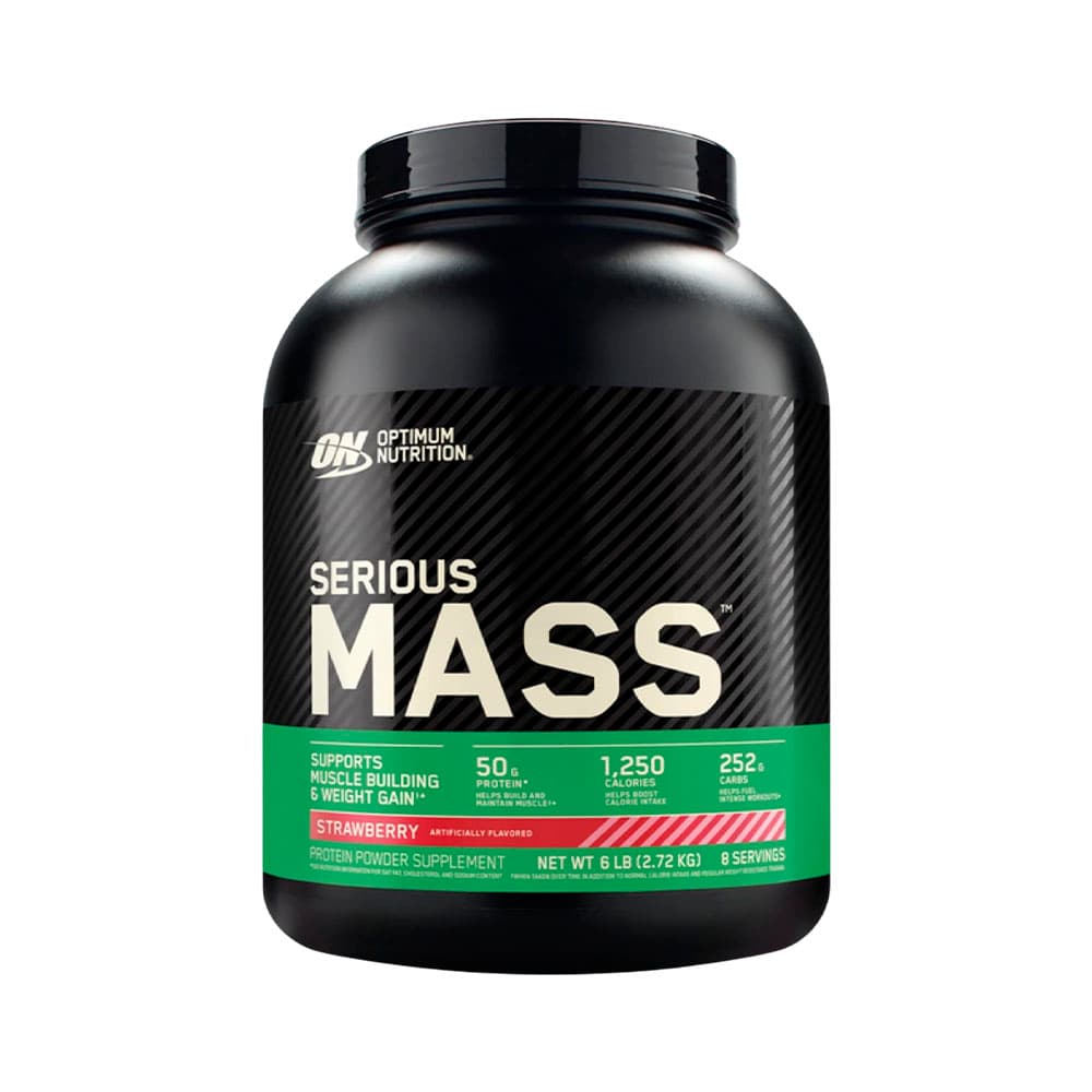 Suplemento Serious Mass Optimum Nutrition Morango 2.72Kg