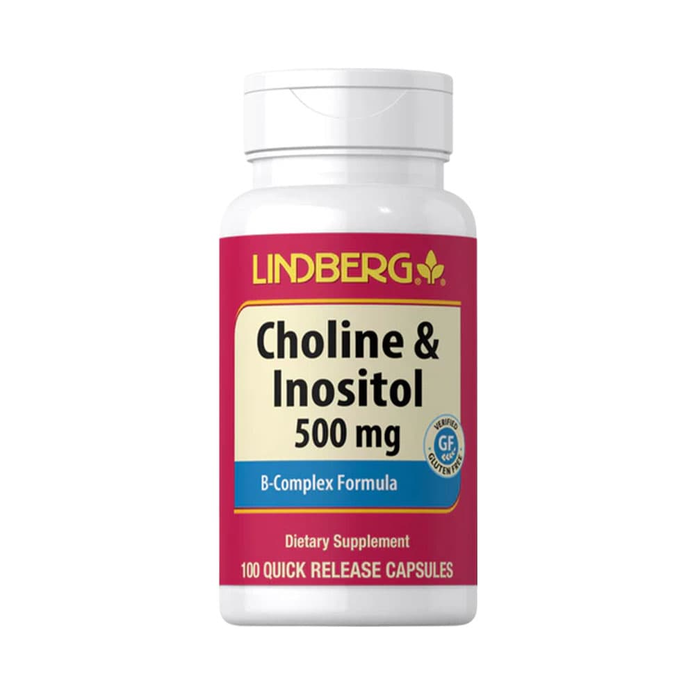 Suplemento Piping Rock Choline & Inositol 500MG 100 Cápsulas