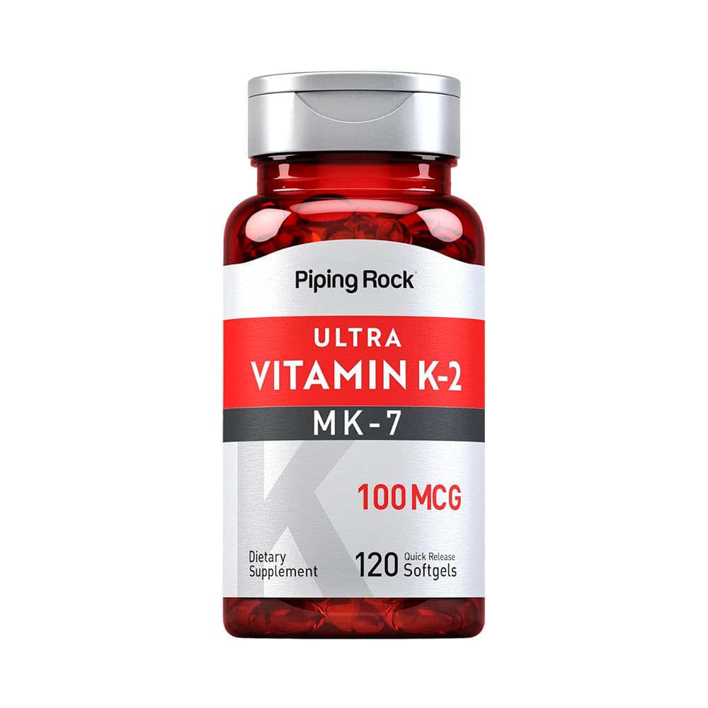 Suplemento Piping Rock Ultra Vitamin K-2 120 Cápsulas