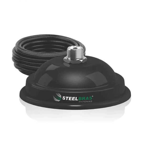 Suporte Magnético Steelbras Ap2075 para Antena Móvel Base Uhf - Preto