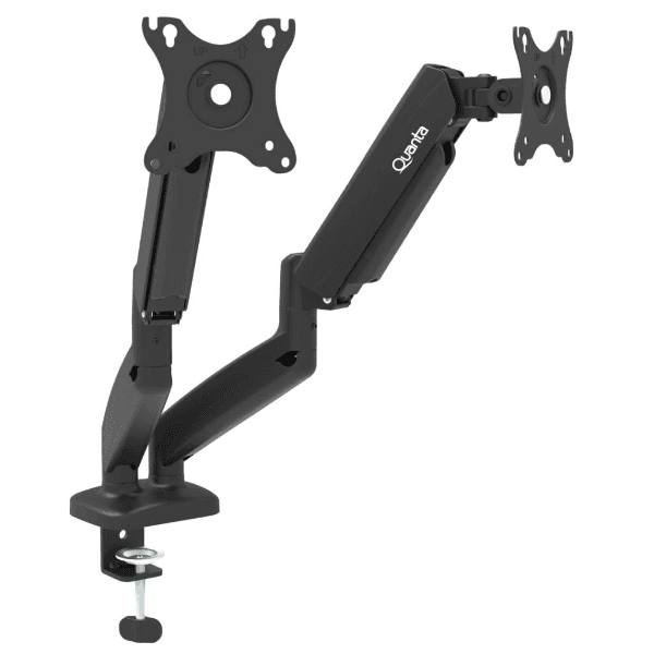 Suporte para Monitor Duplo Quanta Qtsam810 13-27" Suporta Até 8KG Preto