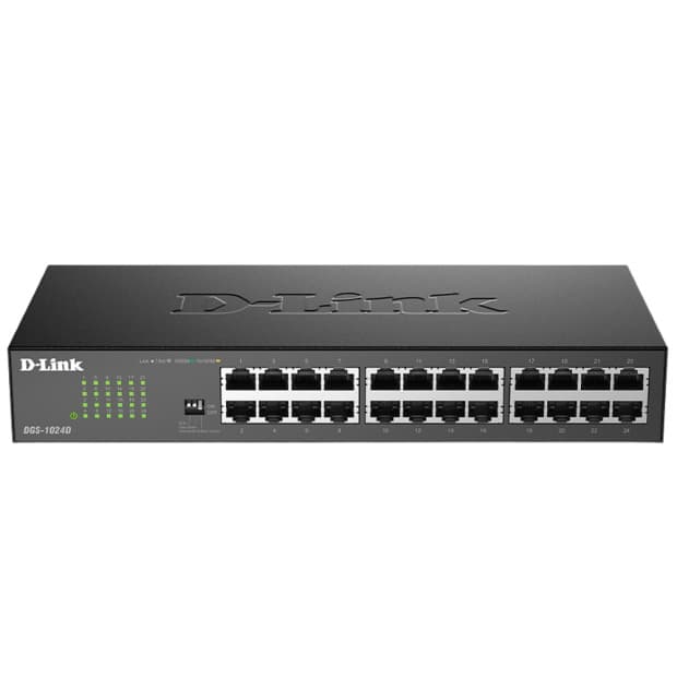Switch Gigabit D-Link Dgs-1024D 24 Portas 10/100/1000Mbps Bivolt Preto