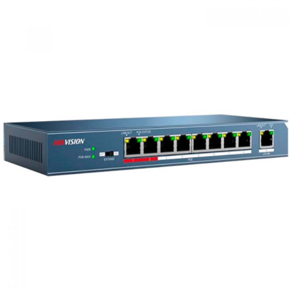 Switch Hikvision PoE Ds-3E0109P-E 8 Portas 100Mb/S