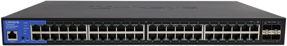 Switch Ethernet PoE+ Gigabit Gerenciado Linksys LGS352MPC 48 Portas