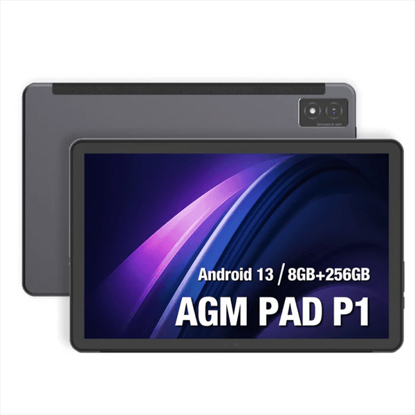 Tablet Agm Pad P1 8GB 256GB 4G LTE Dual Sim 10.36" Bluetooth 7000Mah 5MP + 8MP Android 13 Preto