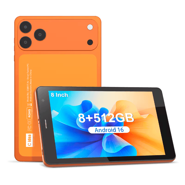 Tablet C Idea Cm817 Air 8GB 512GB WiFi Bluetooth GPS 5G 8" 5MP - 8MP Android Laranja