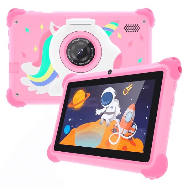 Tablet C Idea Cm88 Kids para Criança / 8GB + 256GB / Tela 7" / WiFi / Android 15 - Rosa