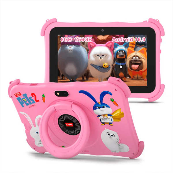 Tablet C Idea Cm89 Kids para Criança 8GB + 256GB Tela 7" WiFi Bluetooth GPS 5000mAh 2.0MP+5.0MP Android 16.0 Rosa