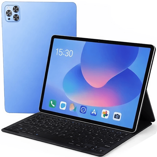Tablet Mox Mo-Tp1082 Dual Sim 512GB 8GB RAM 10.1" 13MP 8MP Android 14 + Teclado Português + Capa Azul