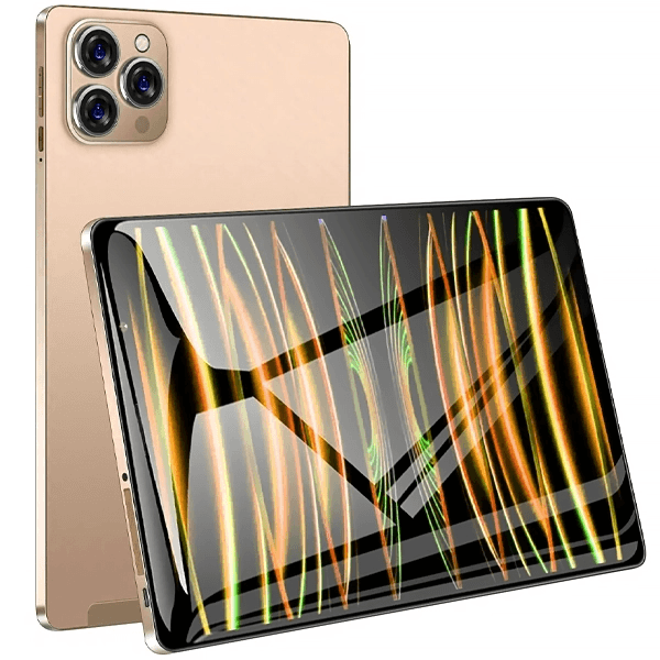Tablet Mox Mo-Tp732 Dual Sim 256GB 8GB RAM 7" 8MP-5MP WiFi Android 12 + Capa Preta Transparente + Fone de Ouvido Sem Fio Gold