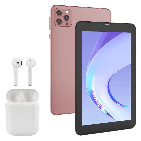 Tablet Rodicar X18 5G 8GB+256GB 4000 mAh 5.0M+8.0M Android 12 com Fone de Ouvido Sem Fio Dourado