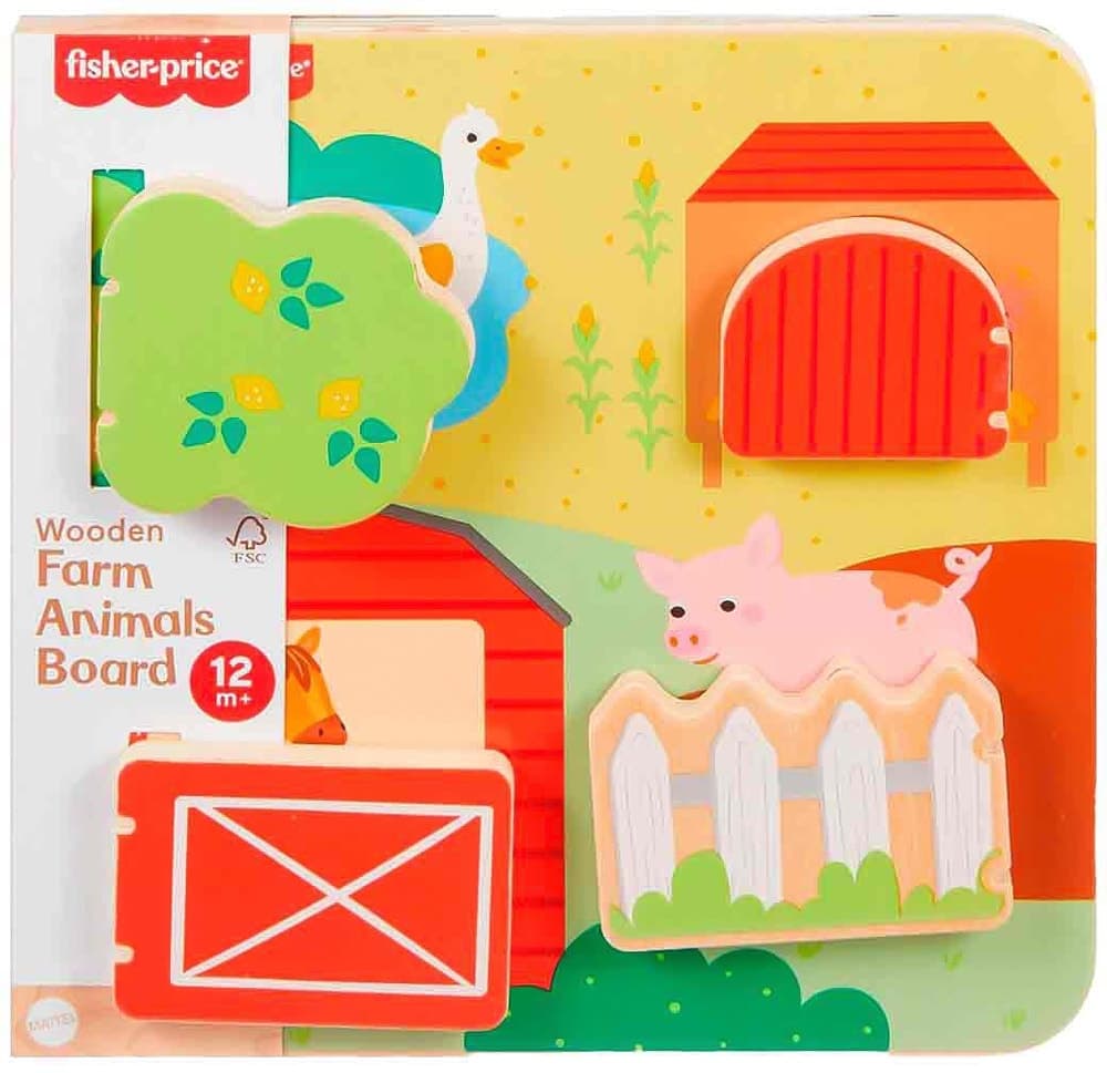 Brinquedo de Animais de Fazenda de Madeira Fisher-Price Jcy33