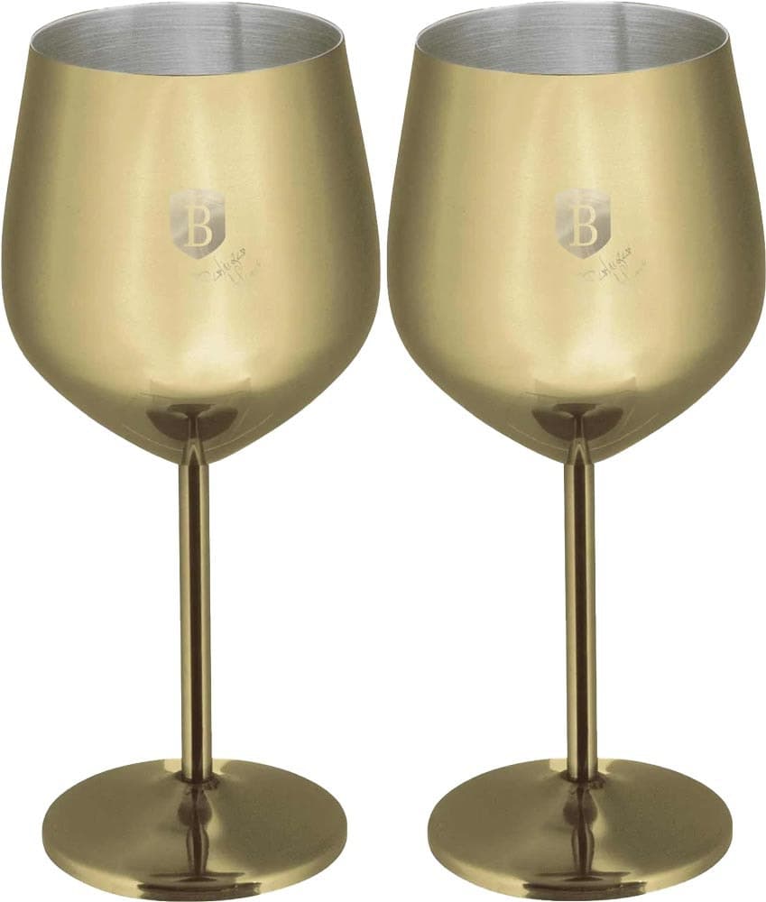 Taças de Vinho Em Aço Inoxidável Berlinger Haus Leonardo Collection - Bh-8659 (2 Unidades)