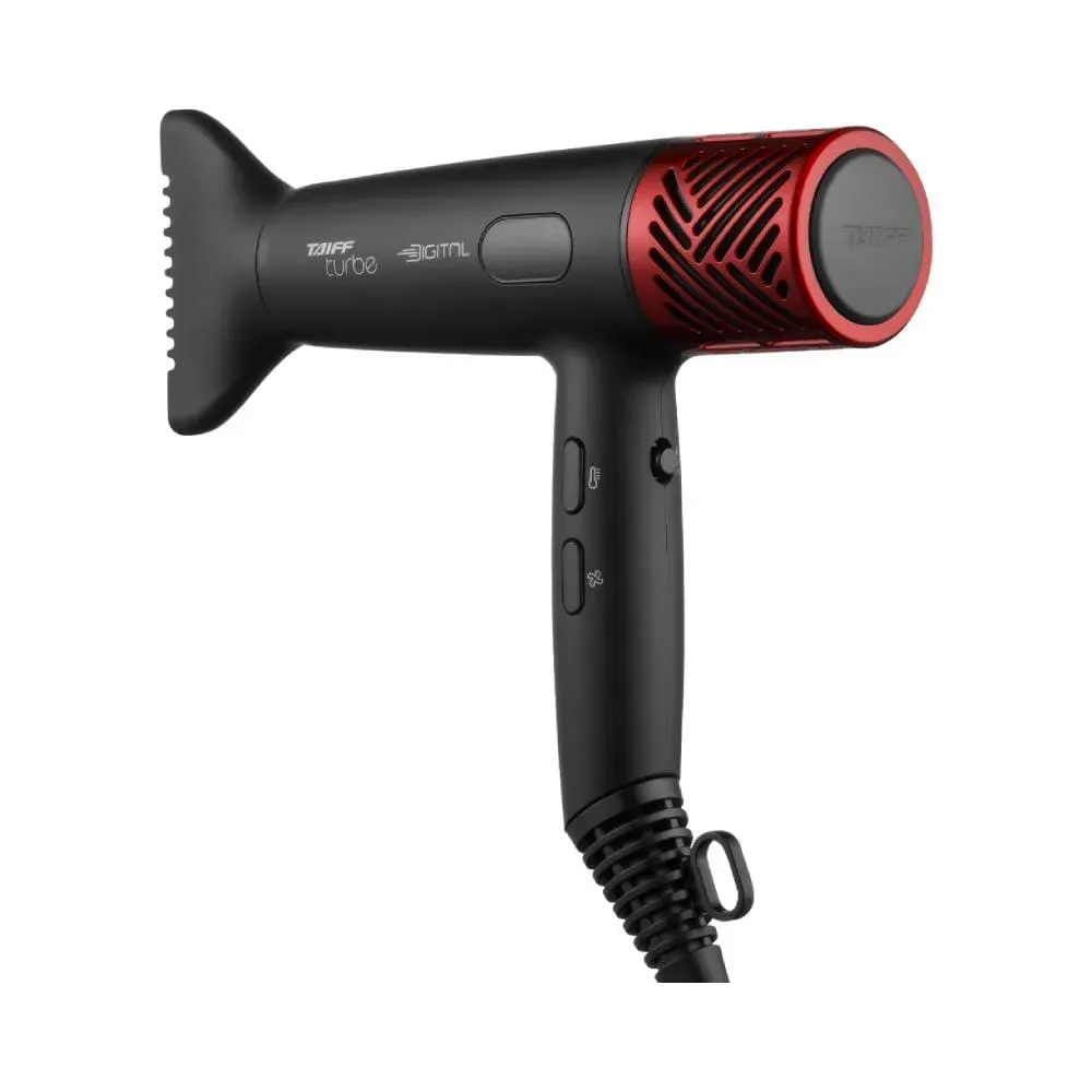 Secador de Cabelo Taiff Turbe Digital 2400W 220V Preto/Vermelho