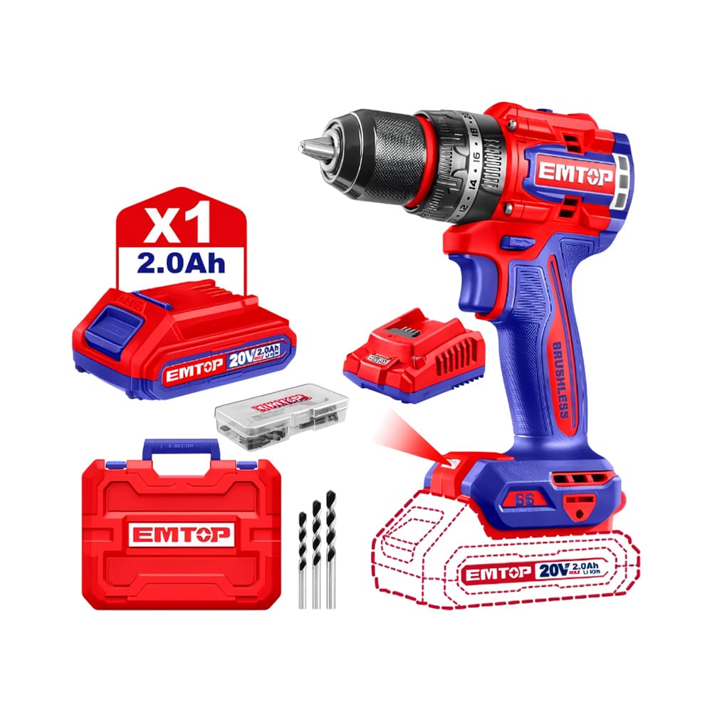 Furadeira de Impacto Emtop Ecidl206681 20V
