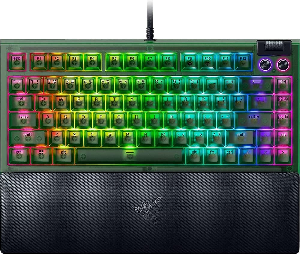 Teclado com Fio Gaming Razer BlackWidow V4 Phantom Green Edition