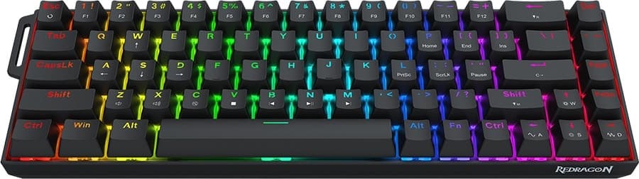 Teclado com Fio Gaming Redragon Castor Magnetic K631RGB-MP Preto