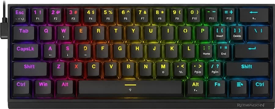 Teclado com Fio Gaming Redragon Fizz Magnetic K617RGB-M Preto