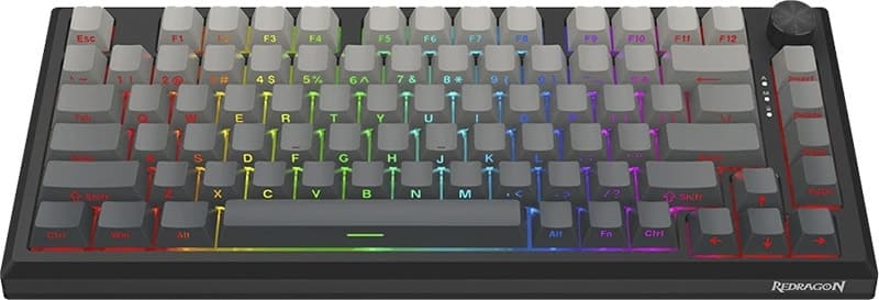 Teclado com Fio Gaming Redragon Penumbra K687SP-RGB-M Preto/Cinza