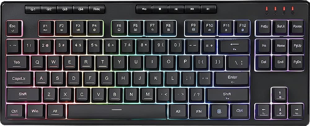 Teclado com Fio Gaming Redragon Shiva 87 K516-RGB Preto