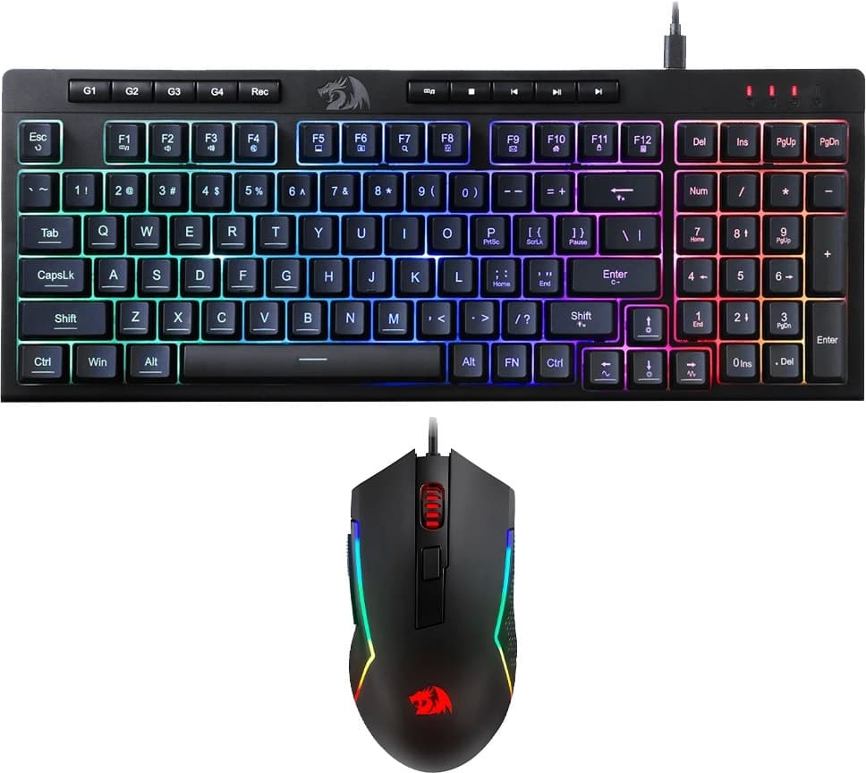 Kit Teclado e Mouse com Fio Redragon S141 Preto