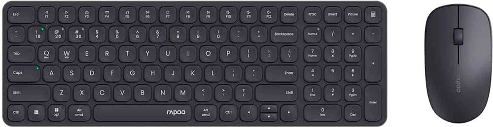 Teclado e Mouse Sem Fio Rapoo 9320M Cinza Escuro