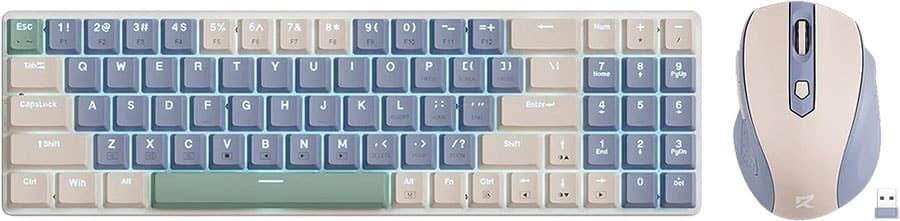 Combo Teclado e Mouse Sem Fio Gaming Redragon Bs-8772CB Azul