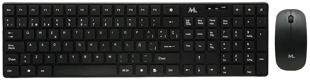 Teclado e Mouse Sem Fio Mtek Km-5197B Preto