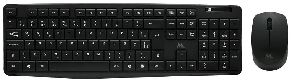Teclado e Mouse Sem Fio Mtek Km-5239 Preto