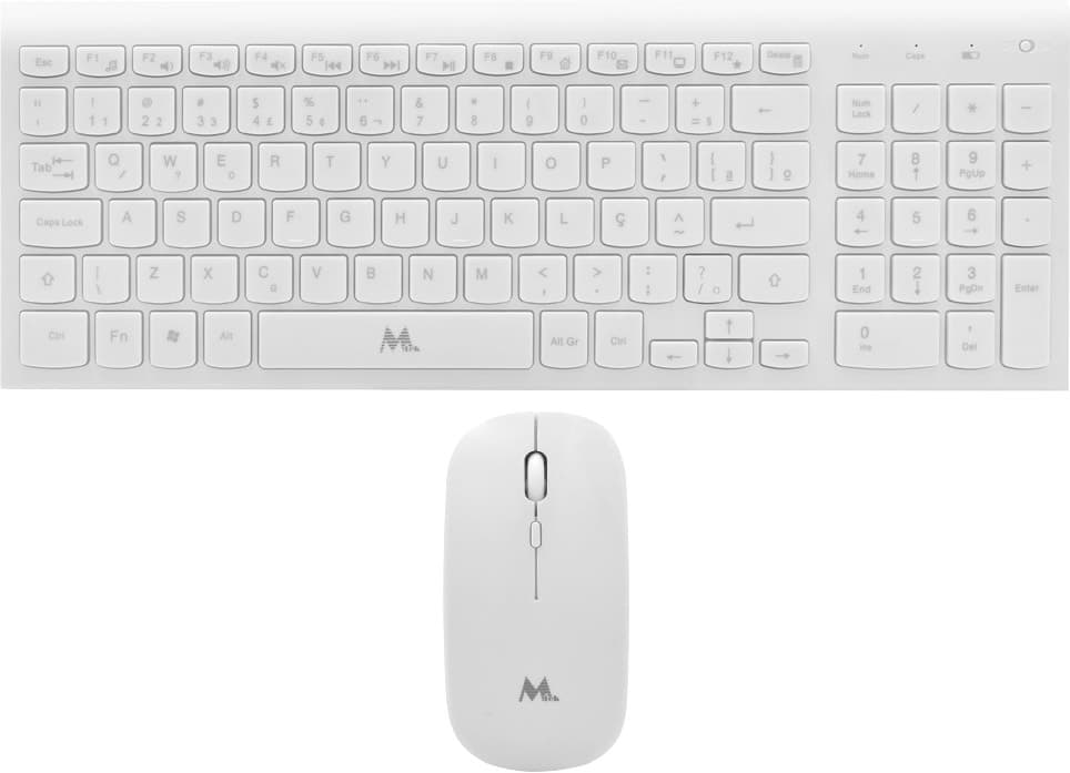 Teclado e Mouse Sem Fio Mtek Km-5515 Branco