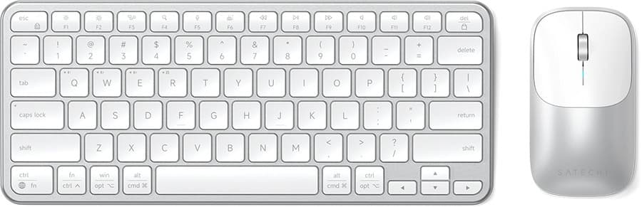 Teclado e Mouse Sem Fio Satechi St-ZEX1SS-En Slim Cex1 Wireless Combo Prateado (Inglês)