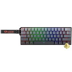 Teclado Gamer Magnético Redragon K617GGB-RGB-MP Fizz Mini USB / RGB / Inglês - Preto / Cinza
