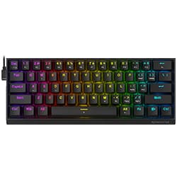 Teclado Gamer Magnético Redragon K617RGB-M Fizz Mini USB / RGB / Inglês - Preto