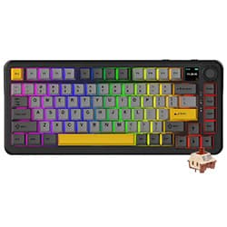 Teclado Gamer Mecânico Ajazz AK820 Max Plus Nacodexx / Maillard / Wireless / RGB / Inglês - Preto / Cinza (984396)
